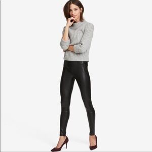 R Label by The Reset Black Vegan Faux Leather Leggings Size XL